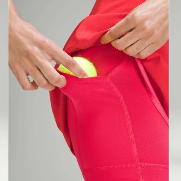 Lululemon Asymmetrical Layered High Rise Tennis Skirt Pink Red NWT Size 2 - Picture 5 of 8